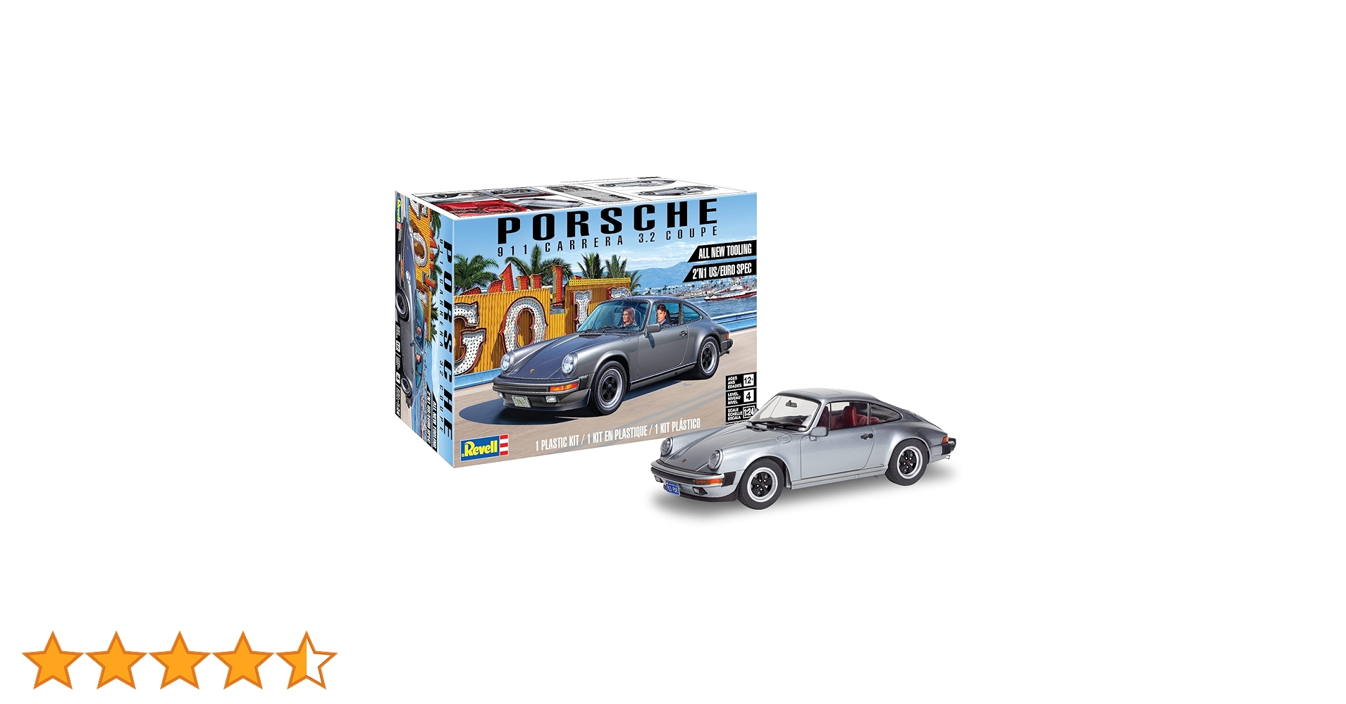 ポルシェ Carrera '85 Hi-Detail l Series Revell 85-4521 Porsche 911 Carrera 3.2 Coupe 2N1 Model Car Kit
